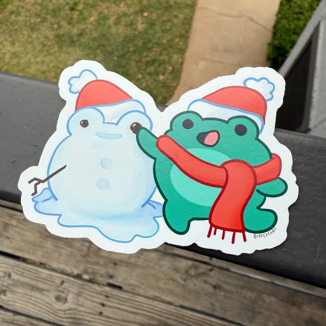 Snow Frog Sticker