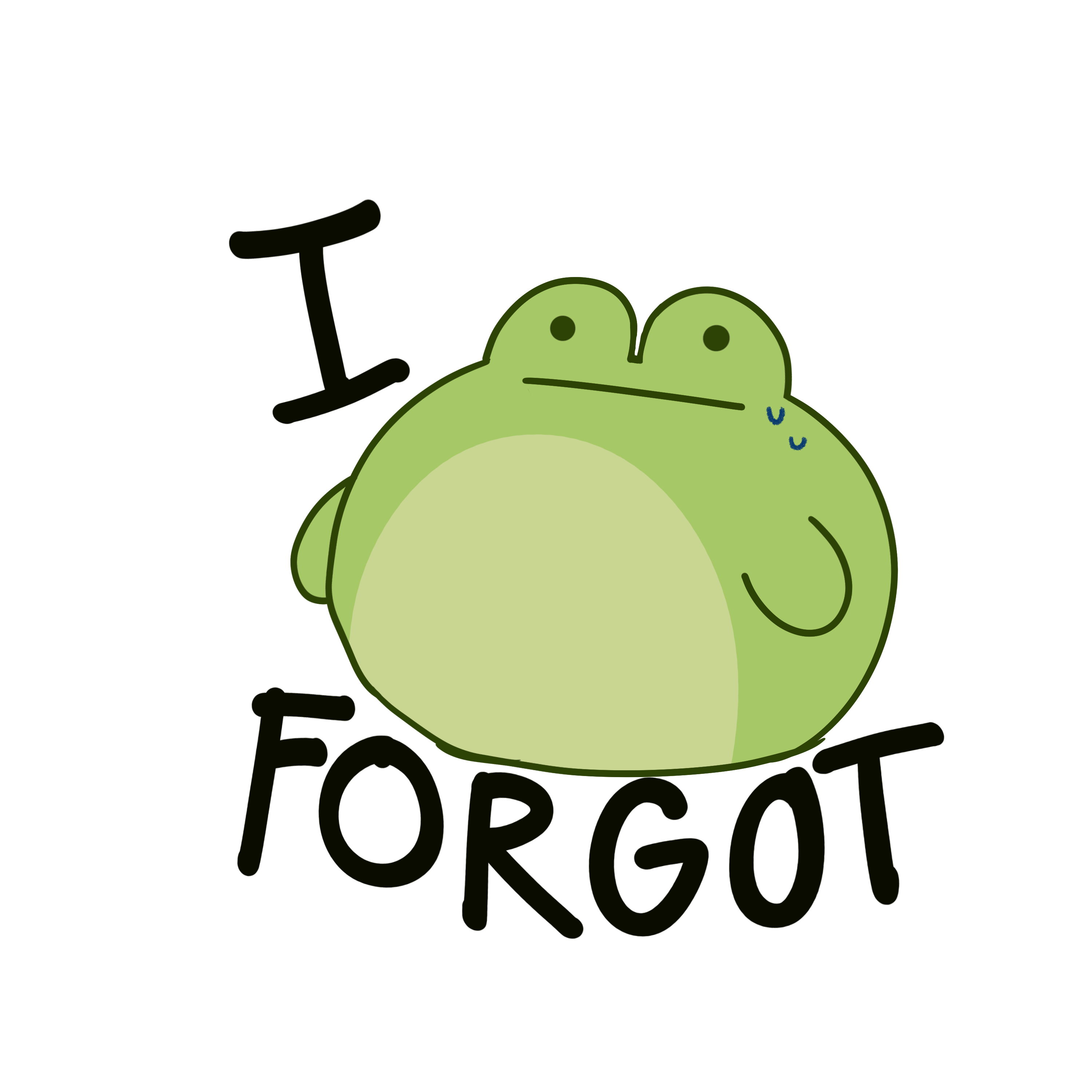 Fogot Sticker I Forgot Frog Sticker – BreeCeesAll