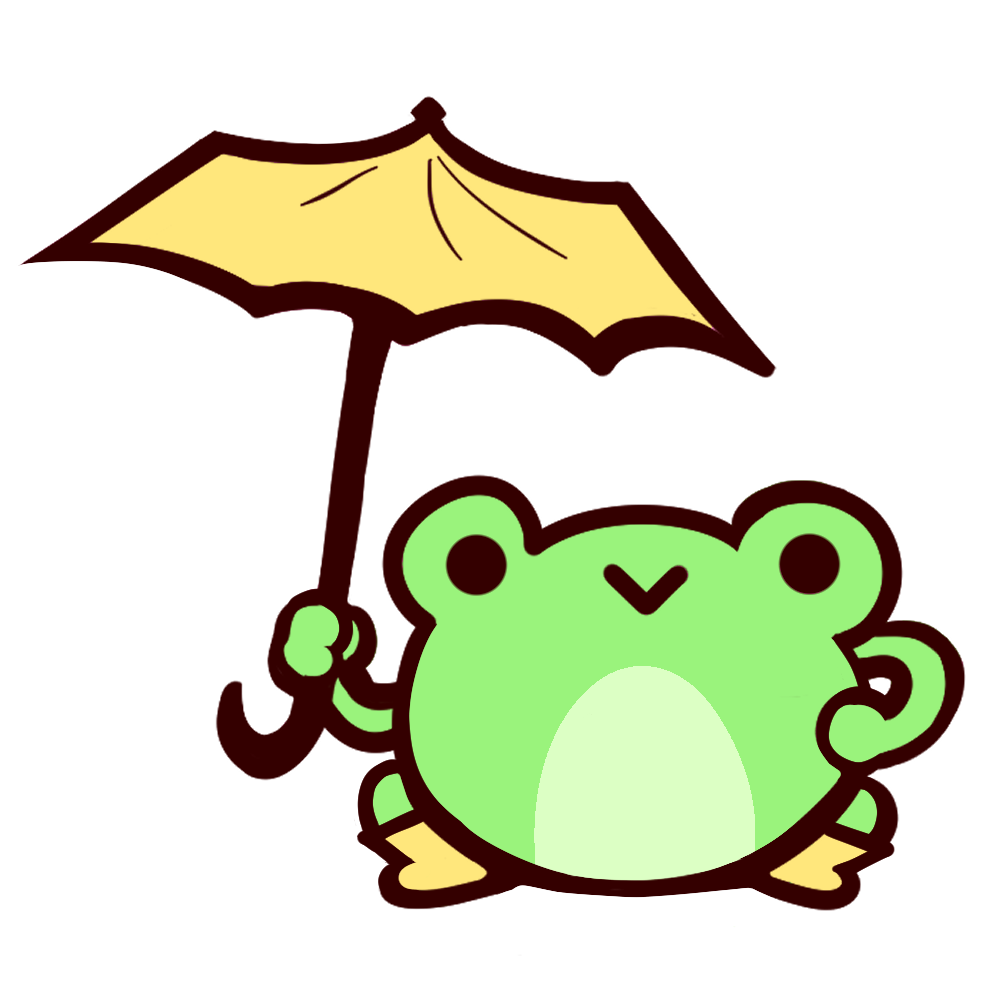 Umbrella Frog Pin