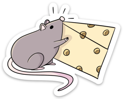Rat and Cheese StIcker