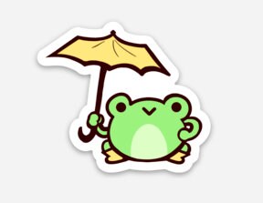 Froggie Umbrella Sticker