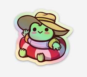 Holo Froggie Swim Sticker