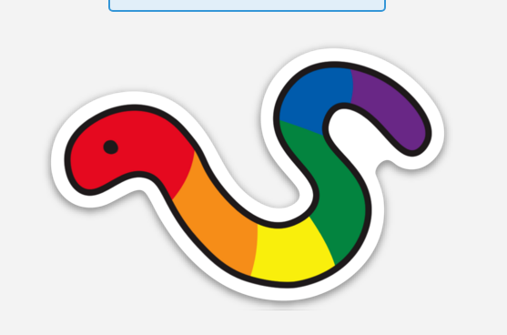 Pride Worm Sticker